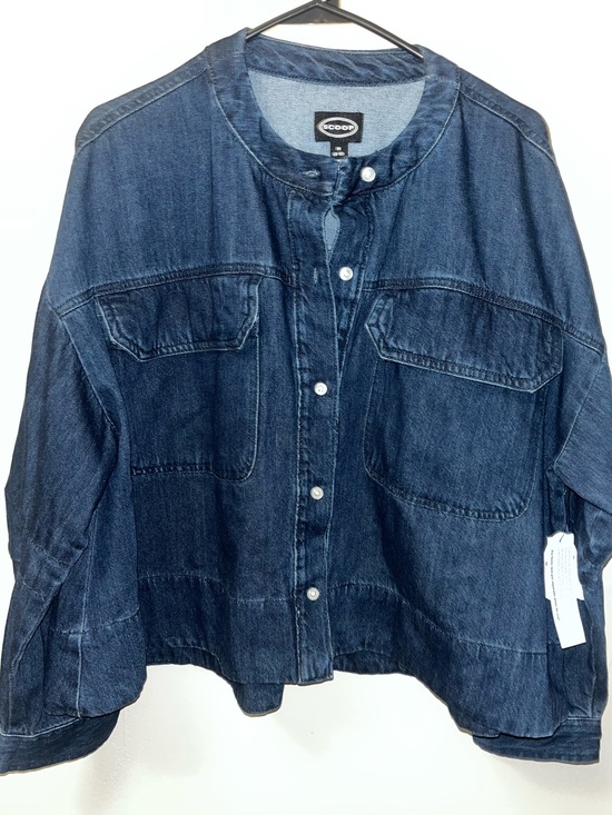 Scoop Jackets & Blazers - Dark Blue Denim Jacket for Women